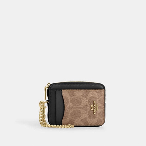 Zip Card Case In Signature Canvas - Picture 1 of 3